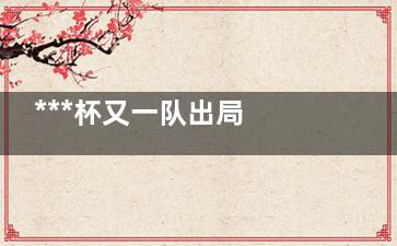 ***杯又一队出局 卡塔尔***杯有多冷